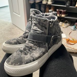 Blowfish tennis shoe wedge booties